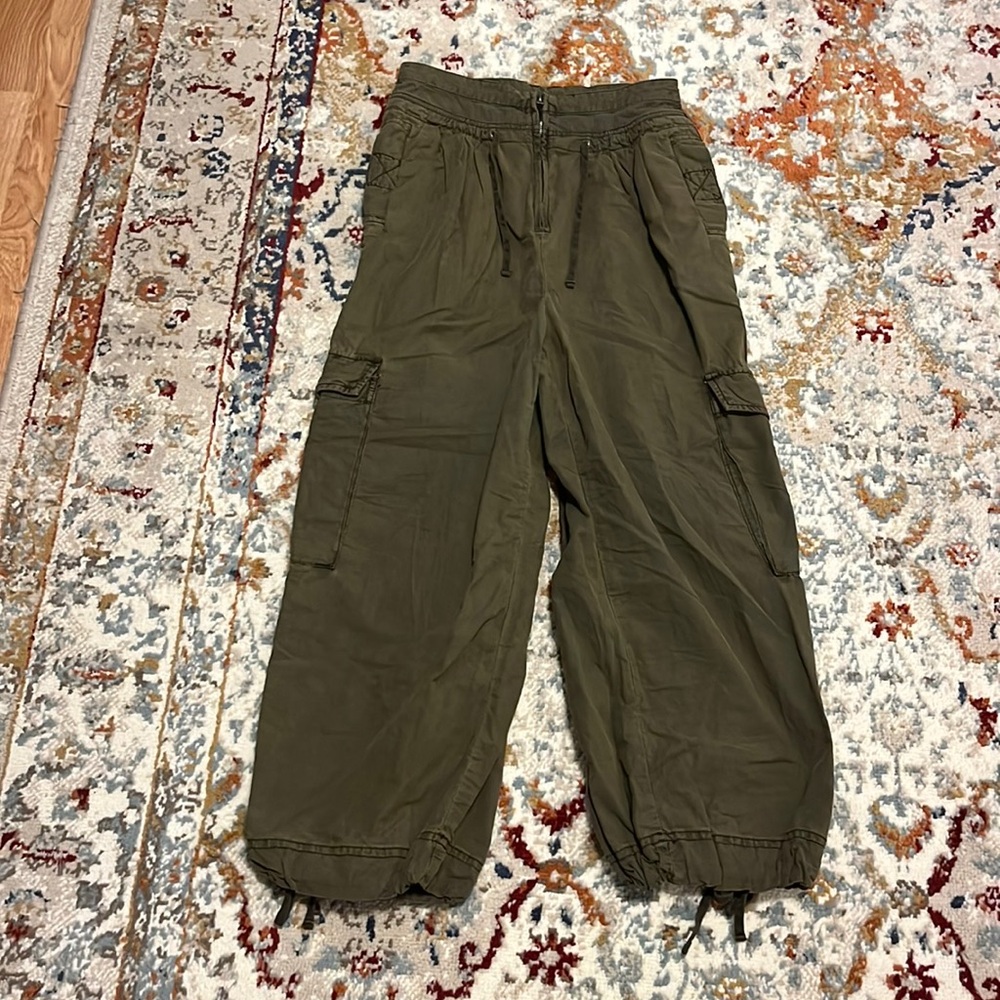 Free People Army Green Cargo Pants